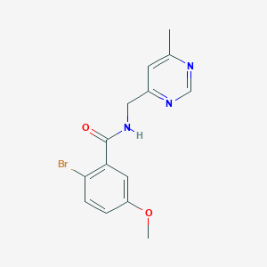 molecular formula C14H14BrN3O2 B2753026 2-bromo-5-methoxy-N-((6-methylpyrimidin-4-yl)methyl)benzamide CAS No. 2195881-38-8
