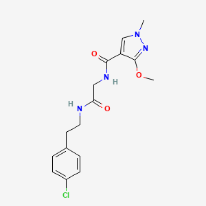 N-(2-((4-chlorophenethyl)amino)-2-oxoethyl)-3-methoxy-1-methyl-1H-pyrazole-4-carboxamide
