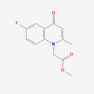 molecular formula C13H12FNO3 B2753032 methyl (6-fluoro-2-methyl-4-oxoquinolin-1(4H)-yl)acetate CAS No. 1146902-31-9