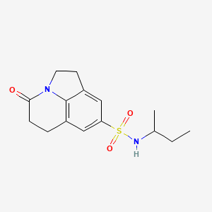 molecular formula C15H20N2O3S B2753035 N-(sec-butyl)-4-oxo-1,2,5,6-tetrahydro-4H-pyrrolo[3,2,1-ij]quinoline-8-sulfonamide CAS No. 898419-52-8