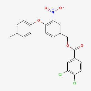 [4-(4-Methylphenoxy)-3-nitrophenyl]methyl 3,4-dichlorobenzoate