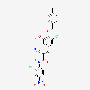 N-(2-chloro-4-nitrophenyl)-3-{3-chloro-5-methoxy-4-[(4-methylphenyl)methoxy]phenyl}-2-cyanoprop-2-enamide