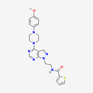 N-(2-(4-(4-(4-methoxyphenyl)piperazin-1-yl)-1H-pyrazolo[3,4-d]pyrimidin-1-yl)ethyl)thiophene-2-carboxamide