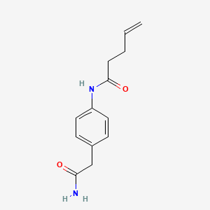 N-(4-(2-amino-2-oxoethyl)phenyl)pent-4-enamide