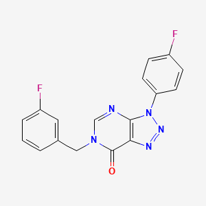 molecular formula C17H11F2N5O B2753050 6-(3-fluorobenzyl)-3-(4-fluorophenyl)-3H-[1,2,3]triazolo[4,5-d]pyrimidin-7(6H)-one CAS No. 847384-54-7