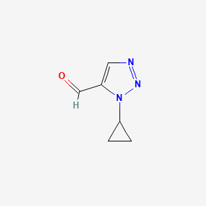 molecular formula C6H7N3O B2753051 1-环丙基-1H-1,2,3-三唑-5-甲醛 CAS No. 1782544-86-8