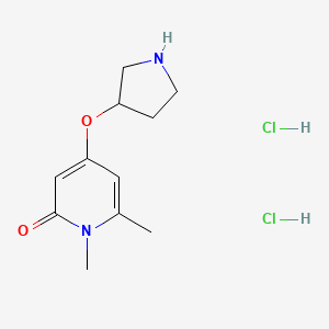 1,6-Dimethyl-4-pyrrolidin-3-yloxypyridin-2-one;dihydrochloride
