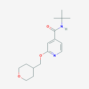 molecular formula C16H24N2O3 B2753066 N-(tert-butyl)-2-((tetrahydro-2H-pyran-4-yl)methoxy)isonicotinamide CAS No. 2034242-58-3