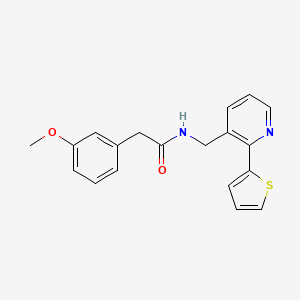 molecular formula C19H18N2O2S B2753067 2-(3-甲氧基苯基)-N-((2-(噻吩-2-基)吡啶-3-基)甲基)乙酰胺 CAS No. 2034433-43-5