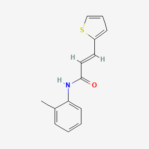 molecular formula C14H13NOS B2753069 (E)-N-(2-methylphenyl)-3-thiophen-2-ylprop-2-enamide CAS No. 545364-72-5