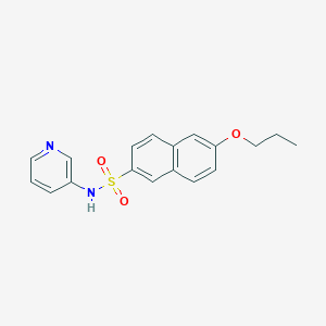 molecular formula C18H18N2O3S B275307 6-propoxy-N-(pyridin-3-yl)naphthalene-2-sulfonamide 