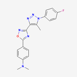 (4-{3-[1-(4-fluorophenyl)-5-methyl-1H-1,2,3-triazol-4-yl]-1,2,4-oxadiazol-5-yl}phenyl)dimethylamine