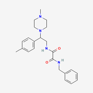 molecular formula C23H30N4O2 B2753071 N1-苄基-N2-(2-(4-甲基哌嗪-1-基)-2-(对甲苯基)乙基)草酰胺 CAS No. 898432-27-4