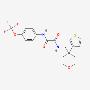 N1-((4-(thiophen-3-yl)tetrahydro-2H-pyran-4-yl)methyl)-N2-(4-(trifluoromethoxy)phenyl)oxalamide