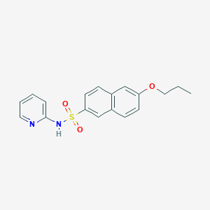 molecular formula C18H18N2O3S B275308 6-propoxy-N-(pyridin-2-yl)naphthalene-2-sulfonamide 