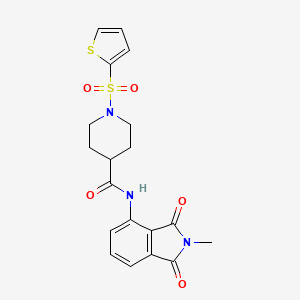 N-(2-methyl-1,3-dioxoisoindolin-4-yl)-1-(thiophen-2-ylsulfonyl)piperidine-4-carboxamide