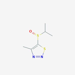 molecular formula C6H10N2OS2 B2753087 5-(异丙基亚砜基)-4-甲基-1,2,3-噻二唑 CAS No. 338420-55-6