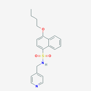 molecular formula C20H22N2O3S B275309 4-butoxy-N-(pyridin-4-ylmethyl)naphthalene-1-sulfonamide 