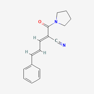 (2E,4E)-5-phenyl-2-(pyrrolidin-1-ylcarbonyl)penta-2,4-dienenitrile
