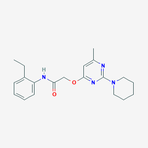 molecular formula C20H26N4O2 B2753097 N-(2-ethylphenyl)-2-((6-methyl-2-(piperidin-1-yl)pyrimidin-4-yl)oxy)acetamide CAS No. 1226444-46-7