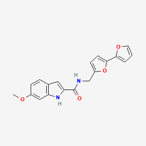 molecular formula C19H16N2O4 B2753100 N-([2,2'-bifuran]-5-ylmethyl)-6-methoxy-1H-indole-2-carboxamide CAS No. 2034348-53-1