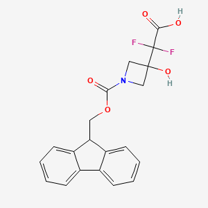 2-[1-(9H-Fluoren-9-ylmethoxycarbonyl)-3-hydroxyazetidin-3-yl]-2,2-difluoroacetic acid