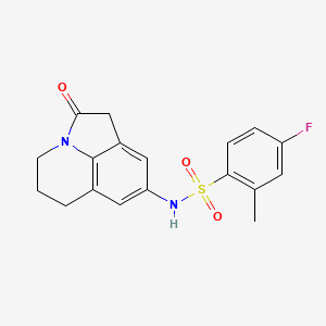 4-fluoro-2-methyl-N-(2-oxo-2,4,5,6-tetrahydro-1H-pyrrolo[3,2,1-ij]quinolin-8-yl)benzenesulfonamide