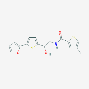 molecular formula C16H15NO3S2 B2753108 N-[2-[5-(Furan-2-yl)thiophen-2-yl]-2-hydroxyethyl]-4-methylthiophene-2-carboxamide CAS No. 2319722-59-1
