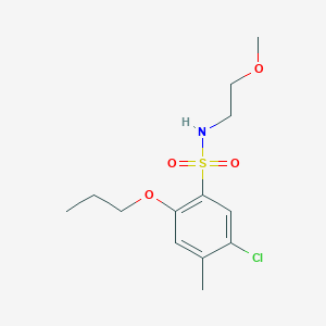 molecular formula C13H20ClNO4S B275311 5-chloro-N-(2-methoxyethyl)-4-methyl-2-propoxybenzenesulfonamide 