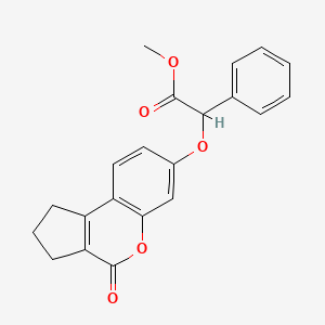 Methyl [(4-oxo-1,2,3,4-tetrahydrocyclopenta[c]chromen-7-yl)oxy](phenyl)acetate