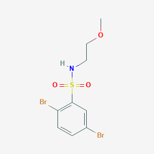 molecular formula C9H11Br2NO3S B275312 2,5-dibromo-N-(2-methoxyethyl)benzene-1-sulfonamide 