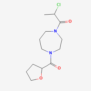 2-Chloro-1-[4-(oxolane-2-carbonyl)-1,4-diazepan-1-yl]propan-1-one