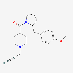 molecular formula C21H28N2O2 B2753123 4-{2-[(4-Methoxyphenyl)methyl]pyrrolidine-1-carbonyl}-1-(prop-2-yn-1-yl)piperidine CAS No. 1252184-44-3