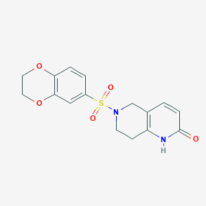 6-((2,3-dihydrobenzo[b][1,4]dioxin-6-yl)sulfonyl)-5,6,7,8-tetrahydro-1,6-naphthyridin-2(1H)-one