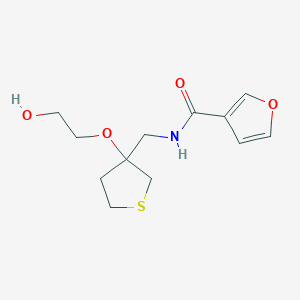 molecular formula C12H17NO4S B2753131 N-((3-(2-hydroxyethoxy)tetrahydrothiophen-3-yl)methyl)furan-3-carboxamide CAS No. 2320823-10-5