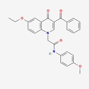 2-(3-benzoyl-6-ethoxy-4-oxoquinolin-1(4H)-yl)-N-(4-methoxyphenyl)acetamide