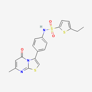 5-ethyl-N-(4-(7-methyl-5-oxo-5H-thiazolo[3,2-a]pyrimidin-3-yl)phenyl)thiophene-2-sulfonamide