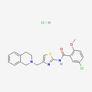 5-chloro-N-(4-((3,4-dihydroisoquinolin-2(1H)-yl)methyl)thiazol-2-yl)-2-methoxybenzamide hydrochloride