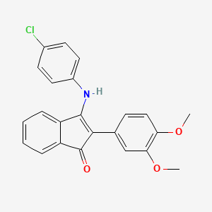3-(4-chloroanilino)-2-(3,4-dimethoxyphenyl)-1H-inden-1-one