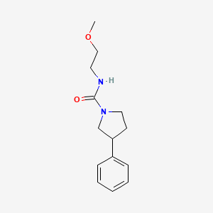 molecular formula C14H20N2O2 B2753180 N-(2-methoxyethyl)-3-phenylpyrrolidine-1-carboxamide CAS No. 1210176-80-9