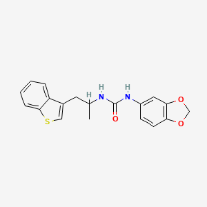 molecular formula C19H18N2O3S B2753185 1-(1-(Benzo[b]thiophen-3-yl)propan-2-yl)-3-(benzo[d][1,3]dioxol-5-yl)urea CAS No. 2034470-98-7