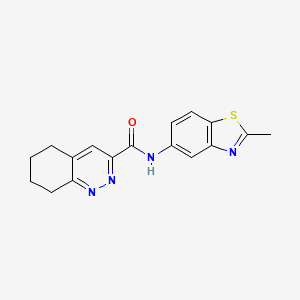 molecular formula C17H16N4OS B2753188 N-(2-Methyl-1,3-benzothiazol-5-yl)-5,6,7,8-tetrahydrocinnoline-3-carboxamide CAS No. 2415633-41-7