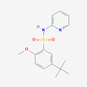 molecular formula C16H20N2O3S B275319 5-tert-butyl-2-methoxy-N-(pyridin-2-yl)benzenesulfonamide 