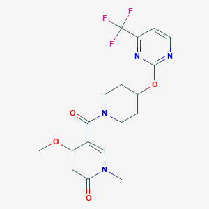 4-Methoxy-1-methyl-5-[4-[4-(trifluoromethyl)pyrimidin-2-yl]oxypiperidine-1-carbonyl]pyridin-2-one