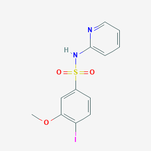 molecular formula C12H11IN2O3S B275320 4-iodo-3-methoxy-N-pyridin-2-ylbenzenesulfonamide 