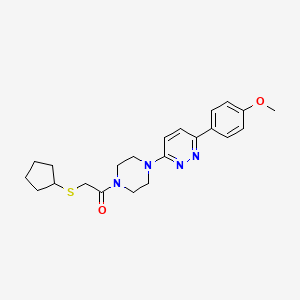 2-(Cyclopentylthio)-1-(4-(6-(4-methoxyphenyl)pyridazin-3-yl)piperazin-1-yl)ethanone