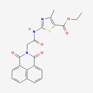 2-[2-(1,3-Dioxo-1H,3H-benzo[de]isoquinolin-2-yl)-acetylamino]-4-methyl-thiazole-5-carboxylic acid ethyl ester