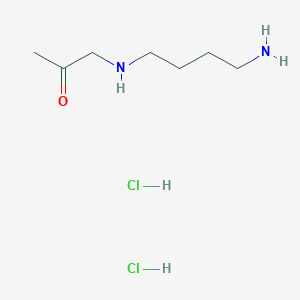 molecular formula C7H18Cl2N2O B2753237 1-(4-Aminobutylamino)propan-2-one;dihydrochloride CAS No. 2241128-11-8