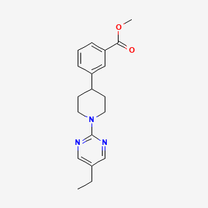 molecular formula C19H23N3O2 B2753239 甲酸甲酯 3-(1-(5-乙基嘧啶-2-基)哌啶-4-基)苯甲酸酯 CAS No. 1956364-79-6