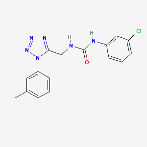1-(3-chlorophenyl)-3-((1-(3,4-dimethylphenyl)-1H-tetrazol-5-yl)methyl)urea